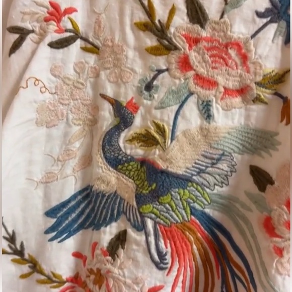 Johnny Was heavily embroidered CERETTI LINEN KIMONO/JACKET RARE - Picture 8 of 10